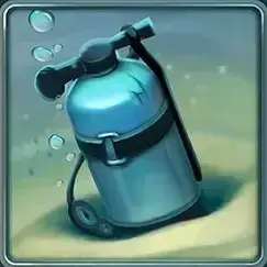Tauchausrüstung Symbole (Kamera, Maske, Flossen, Flasche)